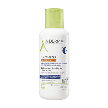 A-Derma Exomega Control Repairing Emollient Night Cream 400ml – Επανορθωτική κρέμα νύχτας για ατοπικό και ξηρό δέρμα